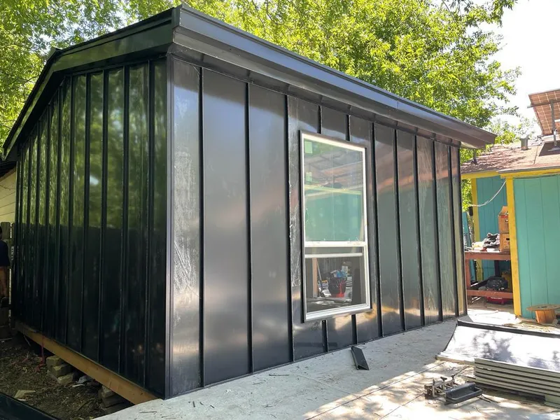 Black standing seam metal wall panels for Metal Roof Installation in Lecanto