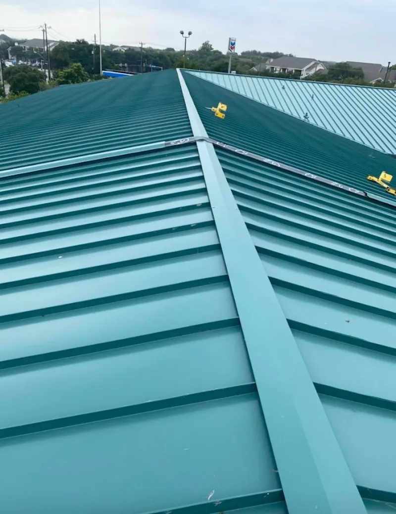 Green commercial metal roof ridge and valley for Metal Roof Repair in Lecanto